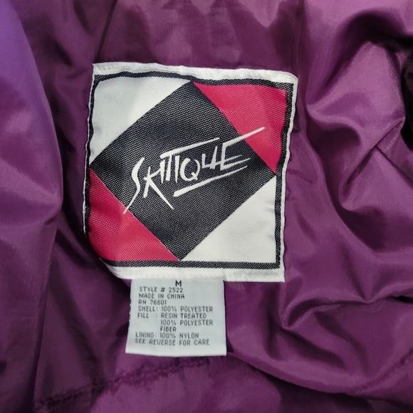 Vintage Skitique Ski Snow Jacket Deep Plum Purple Size M - Picture 14 of 14